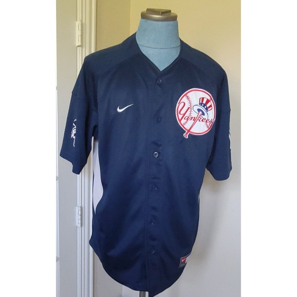 Nike Other - Vintage Nike Alex Rodriguez New York Yankees Blue MLB Jersey Sz L See DISCLOSURE